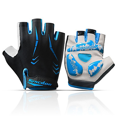 Deeko Half Finger Gloves,Breathable Sport Gloves for 4-9 Years Cycling Biking,Blue