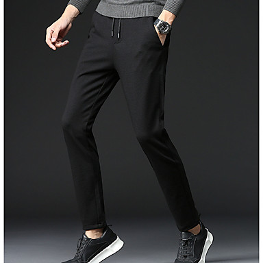 Men's Basic Chinos Pants - Solid Colored Black 33 34 36 7376225 2021 ...