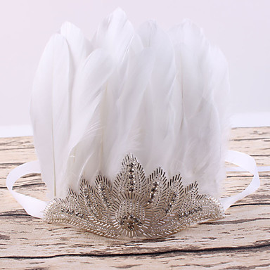 baratos Infantil Tiaras-Bébé Para Meninas Básico / Doce Floral / Pássaro Estilo Floral Pêlo Sintético / Renda Acessórios de Cabelo Branco Tamanho Único