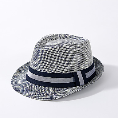 baratos Chapéu Masculino-Unisexo Activo Básico Estilo bonito Palha,De Palha Chapéu de sol Estampa Colorida Todas as Estações Bege Azul Marinha Khaki