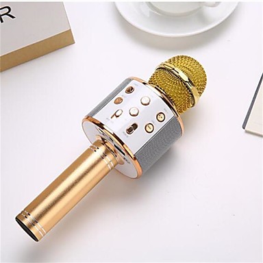 baratos Microfones-Microfone sem fio profissional do microfone do karaoke do orador Microfone condensador com saco microfone do estúdio do rádio do bluetooth