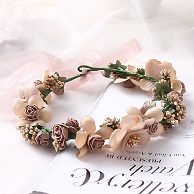 baratos Infantil Tiaras-Infantil / Bébé Para Meninas Activo / Básico / Doce Sólido / Plantas / Floral Laço / Flor / Fashion Renda Acessórios de Cabelo Rosa Tamanho Único