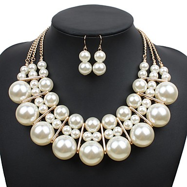 Earrings and Bracelet Partywear UK Clearance Glass pearl necklace sets Necklace