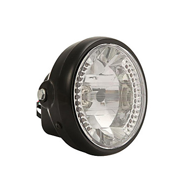 baratos Iluminação de Motocicleta-a luz dianteira universal do farol do atv da motocicleta de 7 polegadas conduziu a lâmpada de encurralamento com suportes de montagem