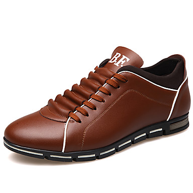 baratos Sapatos Esportivos Masculinos-Homens Sapatos Confortáveis Couro Primavera Verão Formais Tênis Use prova Preto / Amarelo / Vermelho