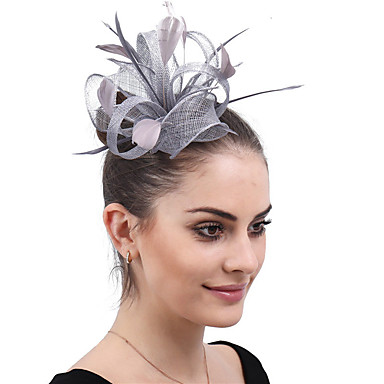 baratos Headpieces Femininos-senhoras Vintage Na moda Elegante Pena Casamento Festa - Sólido
