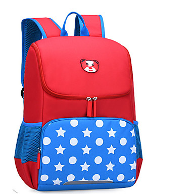baratos Acessórios para Crianças-Grande Capacidade Náilon Ziper Mochila Escolar Animal Diário Vermelho / Rosa / Azul Céu / Para Meninas