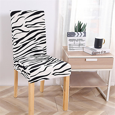baratos Capas de Sofa-Impressão da zebra super macio tampa da cadeira estiramento removível lavável protetor de cadeira de sala de jantar slipcovers home decor tampa da cadeira da sala de jantar
