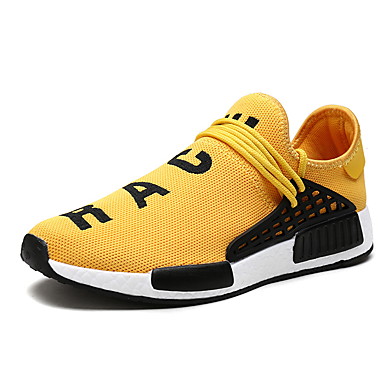 baratos Sapatos Esportivos Masculinos-Homens Sapatos Confortáveis Com Transparência Primavera Verão Esportivo / Casual Tênis Corrida Respirável Preto / Amarelo / Azul / Atlético / Absorção de choque