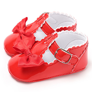 baratos Girls' Shoes-Para Meninas Primeiros Passos Couro Ecológico Rasos Crianças (0-9m) / Criança (9m-4ys) Azul / Rosa claro / Amêndoa Primavera / Verão