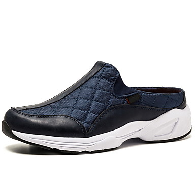 baratos Sandálias Masculinas-Homens Sapatos Confortáveis Lona Outono / Inverno Clássico / Casual Tamancos e Mules À Prova-de-Água Preto / Cinzento Escuro / Cinzento Claro