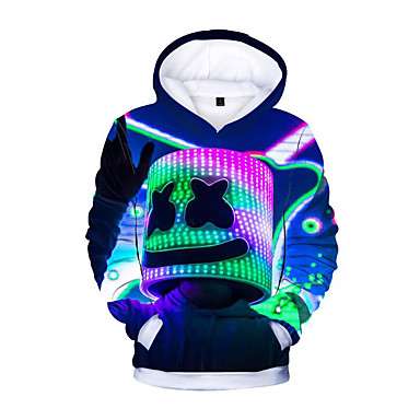 baratos Roupas de Meninos-Infantil Bébé Para Meninos Básico Estampado Estampado Manga Longa Moleton &amp; Blusa de Frio Arco-íris