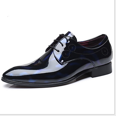 baratos Oxfords Masculinos-Homens Sapatos Confortáveis Couro Ecológico Verão Oxfords Respirável Vermelho / Azul / Cinzento