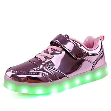 baratos LED Sapatos-Para Meninas Conforto / Tênis com LED Sintéticos Tênis Criança (9m-4ys) / Little Kids (4-7 anos) Dourado / Prata / Rosa claro Primavera / Outono