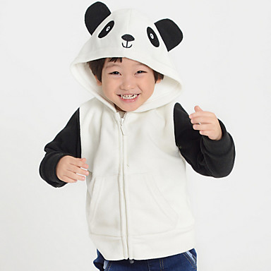 baratos Jaquetas &amp; Casacos para Meninos-Infantil Para Meninos Básico Sólido Jaqueta &amp; Casaco Branco