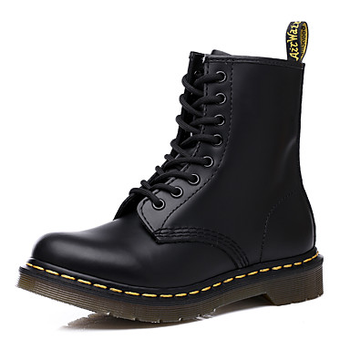 baratos Botas Masculinas-Homens Coturnos Pele Outono &amp; inverno Casual / Formais Botas Caminhada Manter Quente Preto / Vinho