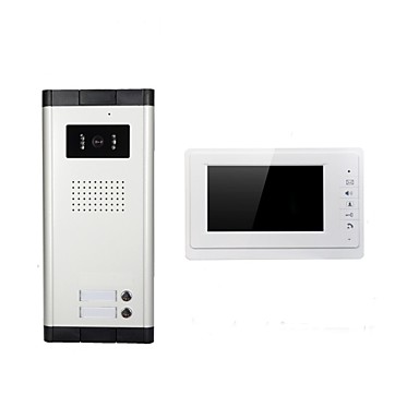 7 /"HD LCD couleur vidéo sonnette vision nocturne système d/'interphone 2 Moniteurs 815m12