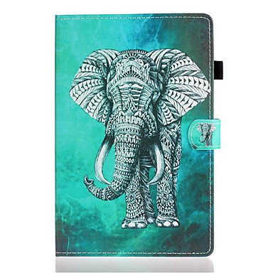 baratos Acessórios para iPad-Capinha Para Apple iPad Air / iPad 4/3/2 / iPad (2018) Porta-Cartão / Com Suporte / Estampada Capa Proteção Completa Animal PU Leather