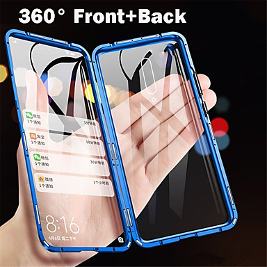 baratos Capas / Capas para OnePlus-Metal magnético dupla face de vidro temperado phone case para oneplus 7 oneplus 7 pro oneplus 6t