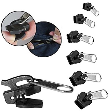 baratos Organizadores para Banheiros &amp; Lavanderias-Zíper instantâneo 6 pçs / saco universal reparação instantânea zipper kit de reparo de substituição zip slider dentes resgate novo design zíperes para costurar