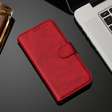 baratos Capinhas para Nokia-Capinha Para Nokia Nokia 9 PureView / Nokia 7.1 / Nokia 4.2 Carteira / Porta-Cartão / Com Suporte Capa Proteção Completa Sólido PU Leather