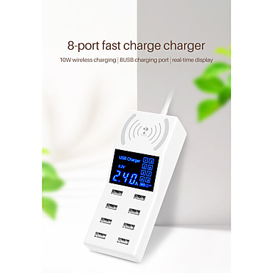 baratos Smart Plug-nillkin smart plug yc-cda31w para sala de estar / estudo / quarto inteligente / criativo / carregamento sem fio com fio usb 100-240 v