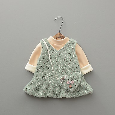 baratos Conjuntos para Bebês-bebê Para Meninas Moda de Rua Estampado Manga Longa Padrão Conjunto Amarelo