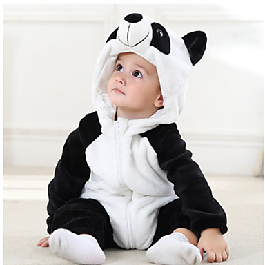 baratos Roupas de Bebê Para Meninos-bebê Para Meninos Básico Sólido Manga Longa Peça Única Preto