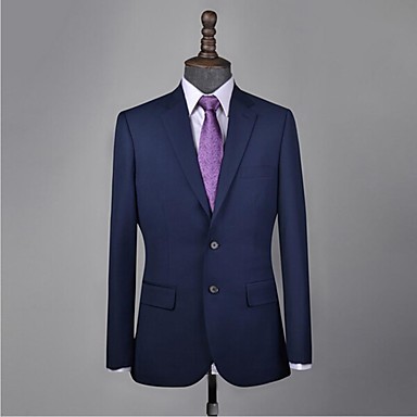 baratos Terno personalizado-terno feito sob encomenda marinho de lã azul