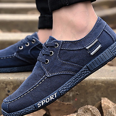 baratos Sapatos Esportivos Masculinos-Homens Sapatos Confortáveis Microfibra Outono &amp; inverno Tênis Corrida Preto / Azul / Cinzento