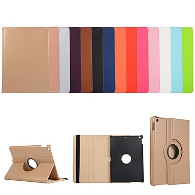 baratos Capas e Estojos para iPad-Capinha Para Apple iPad Air / iPad 4/3/2 / iPad Mini 3/2/1 Rotação 360° / Antichoque / Com Suporte Capa Proteção Completa Sólido PU Leather