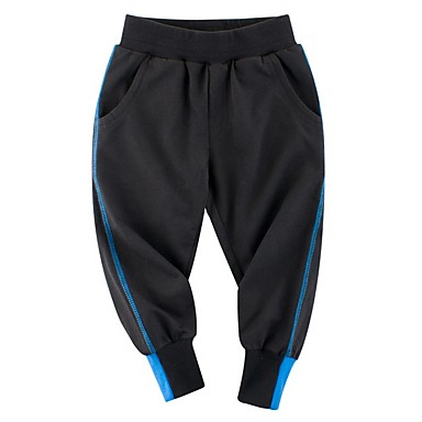 baratos Calças para Meninos-Infantil Para Meninos Estampa Colorida Calças Preto
