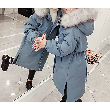 baratos Jaquetas &amp; Casacos para Meninas-Infantil Para Meninas Básico Sólido Capa &amp; Casaco Duvet Preto