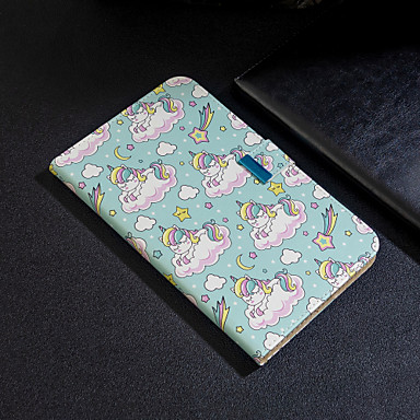 baratos Capas para Kindle-Capinha Para Amazon Amazon HD8 (2016) / Amazon HD8 (2017) / Amazon Fire7 (2017) Carteira / Porta-Cartão / Com Suporte Capa Proteção Completa Animal / Desenho Animado PU Leather