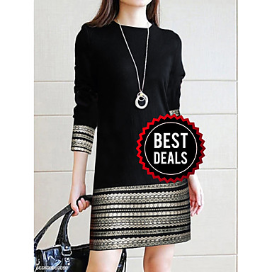 baratos Até 90% OFF-Mulheres Elegante Bainha Vestido - Renda, Geométrica Acima do Joelho