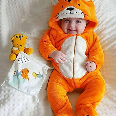 baratos Macacões &amp; Meninos Bodies de Bebê-bebê Para Meninos Básico Estampado Manga Longa Peça Única Amarelo