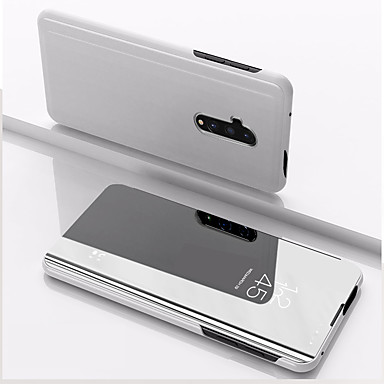 baratos Capas / Capas para OnePlus-Capinha Para OnePlus um mais 7T / um mais 7T Pro Flip Capa Proteção Completa Azulejo PC