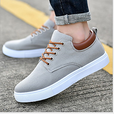 baratos Tênis Masculino-Homens Sapatos Confortáveis Lona Inverno Tênis Preto / Branco / Vermelho