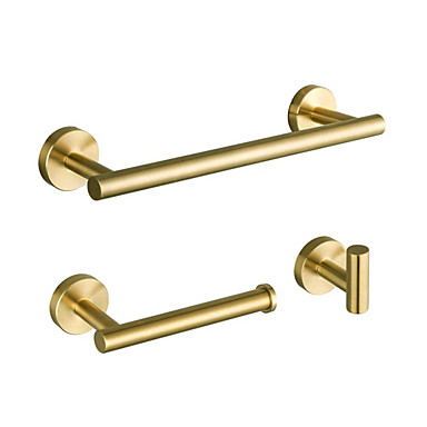 baratos Para o Seu Banheiro-Barra para Toalha / Suporte para Papel Higiênico / Ganho para Roupão Novo Design / Multifunções Moderna / Clássica Aço Inoxidável Banheiro 1 barra de toalha / anel de toalha Montagem de Parede