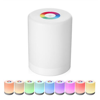 baratos Luzes inteligentes-Recarregável inteligente levou controle de toque noite luz indução dimmer lâmpada de cabeceira inteligente regulável rgb mudança de cor com gancho