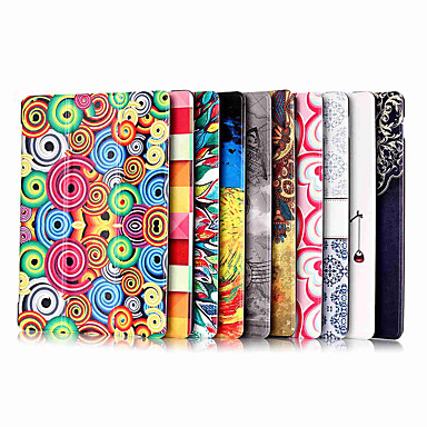 baratos Capas Para Tablet-Capinha Para Tablets Samsung Samsung Tab A 10.1 (2019) T515 / Samsung Tab A 8.0 (2019) T290 / 295 / Samsung Tab S6 T860 / 865 Origami Capa Proteção Completa Cenário / Desenho Animado PU Leather