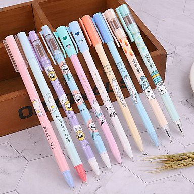 baratos Artigos de Papelaria-1 pcs 0.5 mm Caneta de tinta gel Cartirage substituível PVC