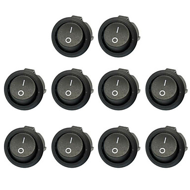 baratos Peças para Montar-10pcs 6a / 250v 2 pinos on / off auto carro caminhão caminhão interruptor de controle do balancim