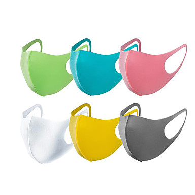 baratos Moda feminina-Máscara de esportes Máscara de treinamento Máscara de treino 6pcs Unisexo Sólido Máscara Desportiva A Prova de Vento Respirável Lavável para Corrida Cooper Treinamento Misto de Algodão Primavera