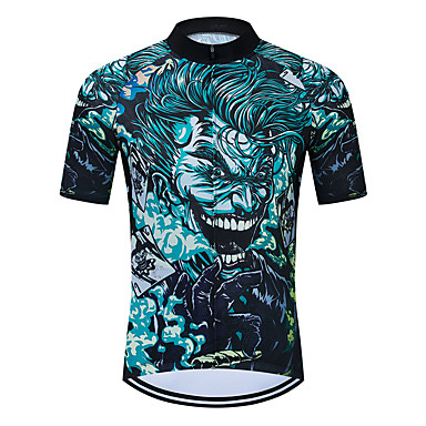 baratos Jaquetas de Motociclista-Verão dos homens de manga curta motocicleta terno 3d lobo leão secagem rápida motocicleta jersey camisa de bicicleta de montanha roupas de motocicleta