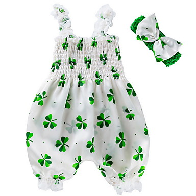 baratos Macacões &amp; Bodies de Bebê-bebê Para Meninas Básico Geométrica Sem Manga Jardineira &amp; Macacão Roxo