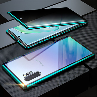cheap Cases &amp; Covers-Magnetic Tempered Glass Privacy Metal Case Coque 360 Magnet Cover For Samsung Galaxy S20Ultra / S20 Plus / S20 / A70 / A50 / A50S / A30S / Note 8 / Note 9 / Note10 Note 10Plus / S10 / S9 / S8Plus