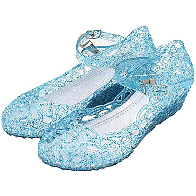 baratos Casamentos &amp; Festas-Princesa Cinderella Elsa Sapatos Baile de Máscara Para Meninas Cosplay de Filmes Fantasias Dia Das Bruxas Branco / Roxo / Vermelho Sapatos Carnaval Baile de Máscaras PVC
