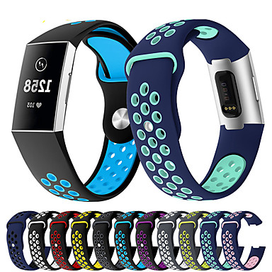 baratos Acessórios para Relógios-silica Gel Pulseiras de Relógio Alça para Fitbit charge3 17cm / 6,69 polegadas / 21cm / 8.27 Polegadas 1.8cm / 0.7 Polegadas