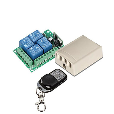 baratos Acessórios para Arduino-433 mhz interruptor de controle remoto sem fio dc 12 v 4ch relé receptor e transmissor